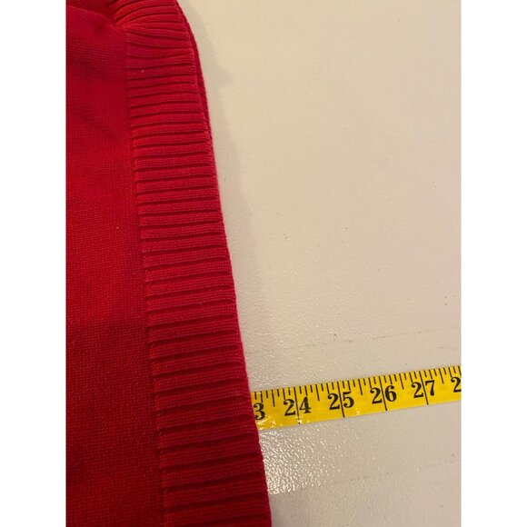 Ralph Lauren Womens Red Crew Neck Sweater Embroidered Crest Logo Small - Picture 7 of 10